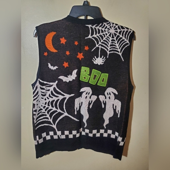 Dolls Kill Pumpkin Ghost Hallowed Grounds Knit Vest Size XS - Picture 2 of 4